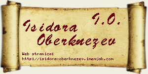 Isidora Oberknežev vizit kartica